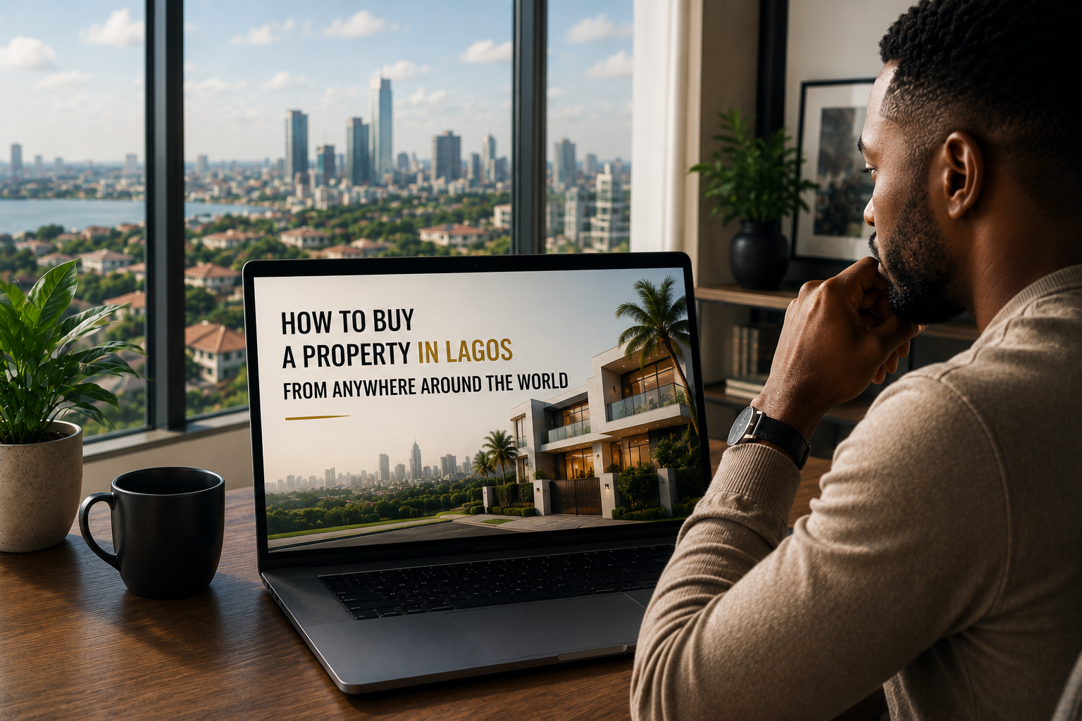 Nigerian living abroad viewing a property in Lagos remotely